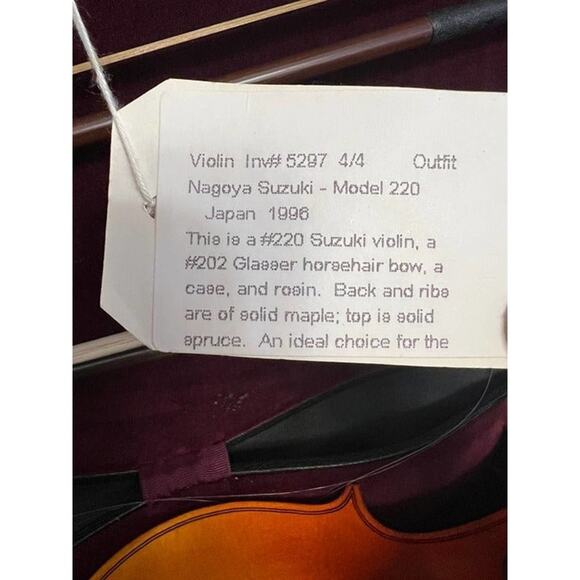 VIOLIN SUZUKI🎄🎁 #220/#202 GLASSER HORSEHAIR BOW with CARRY CASE LIKE NEW - Picture 8 of 12